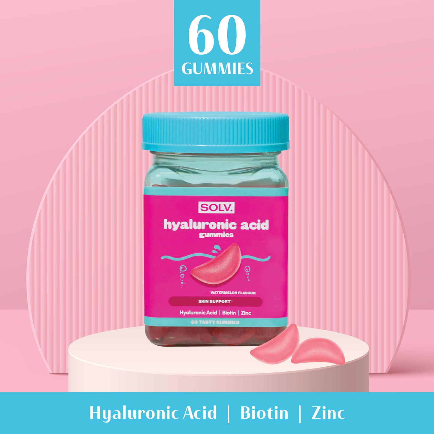 SOLV Hyaluronic Acid Gummies (60 gummies)