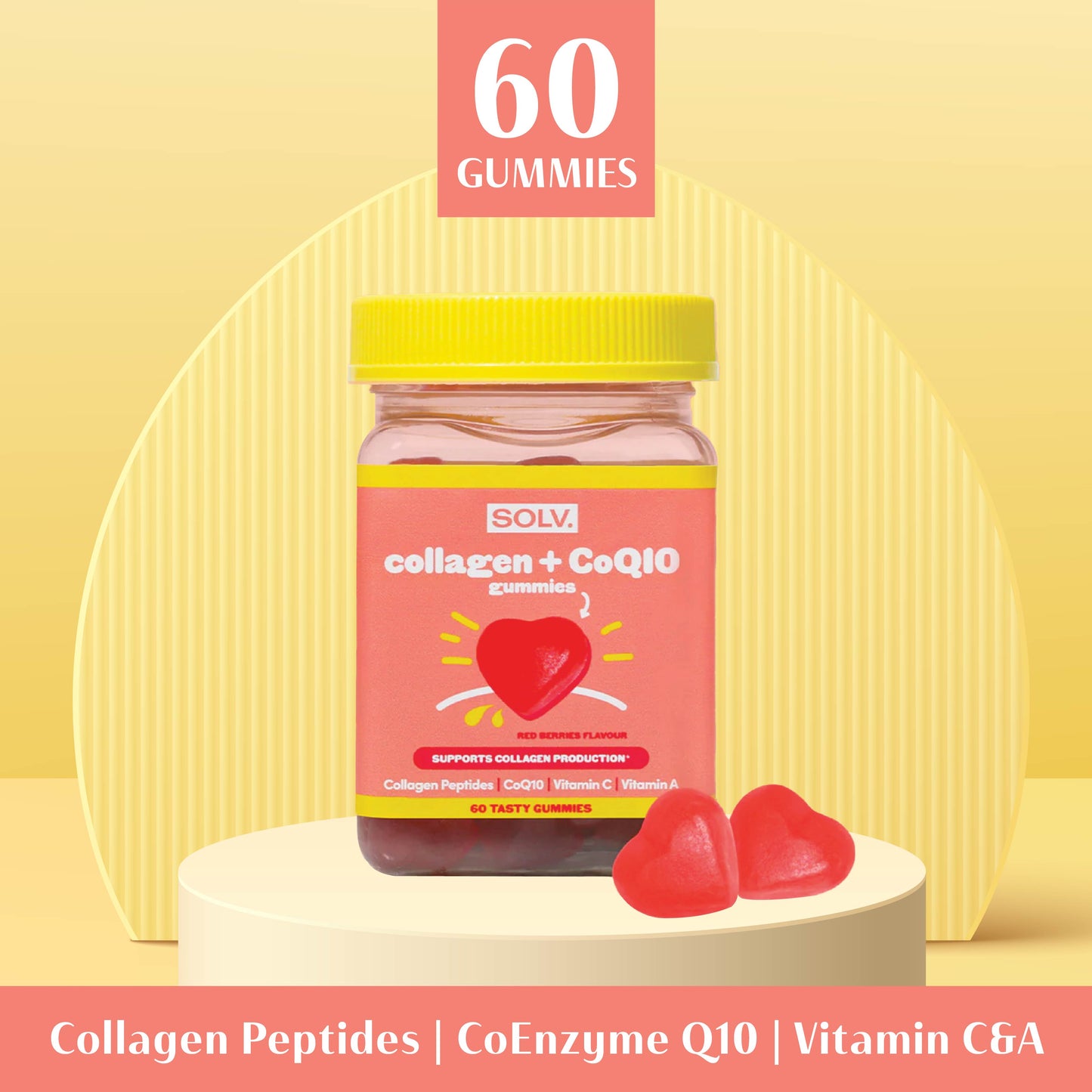 SOLV Collagen CoQ10 Gummies (60 gummies)