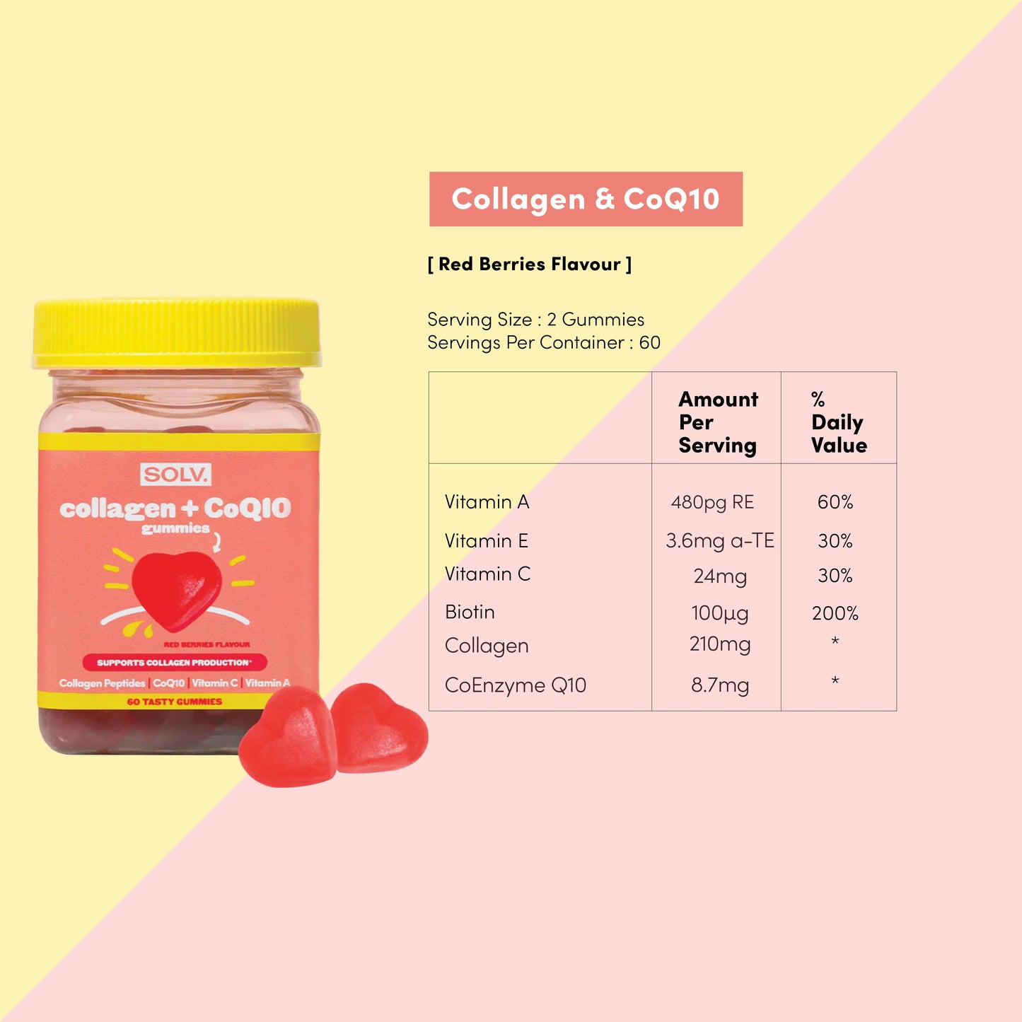 SOLV Collagen CoQ10 Gummies (60 gummies)