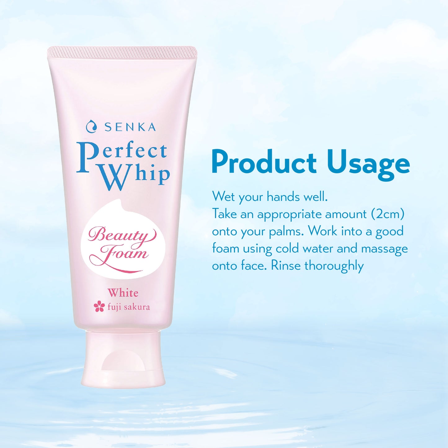 SENKA Perfect Whip White Beauty Foam Facial Cleanser (100g)