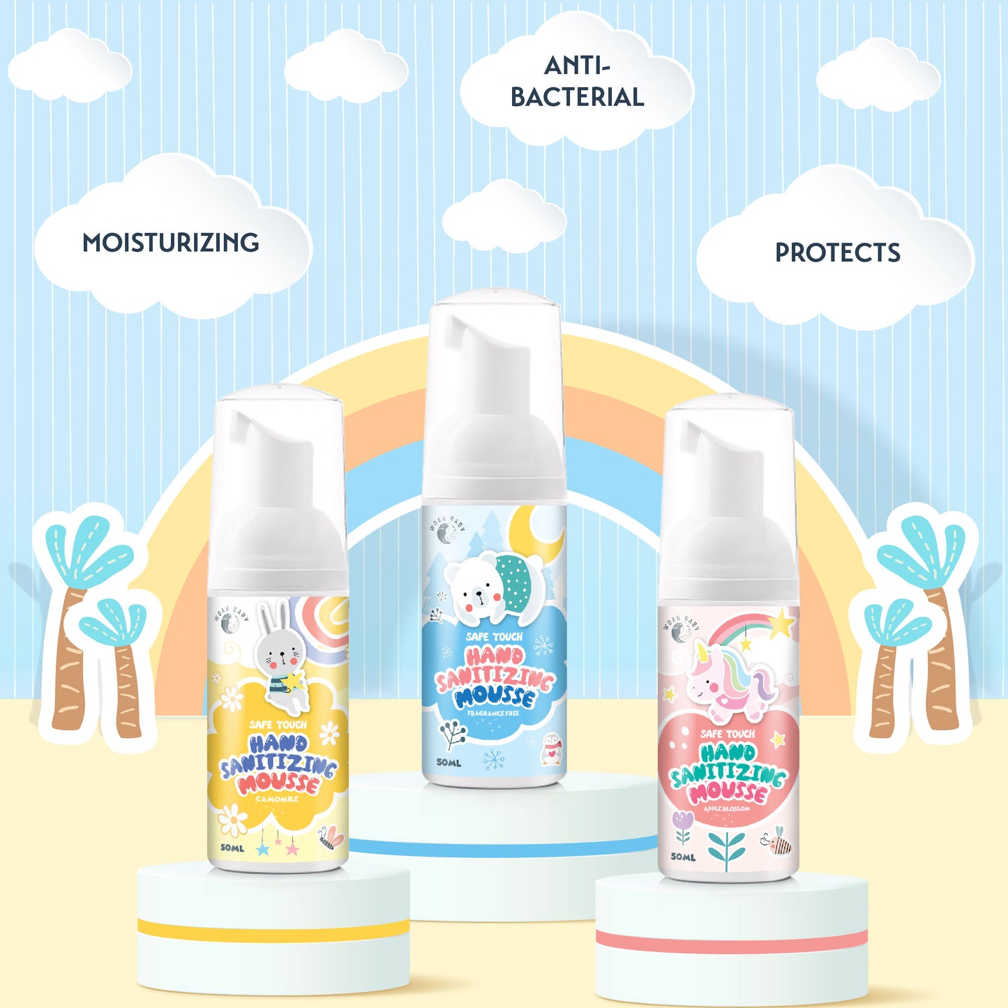 WOAH Baby Safe Touch Hand Sanitizing Mousse (50ML)