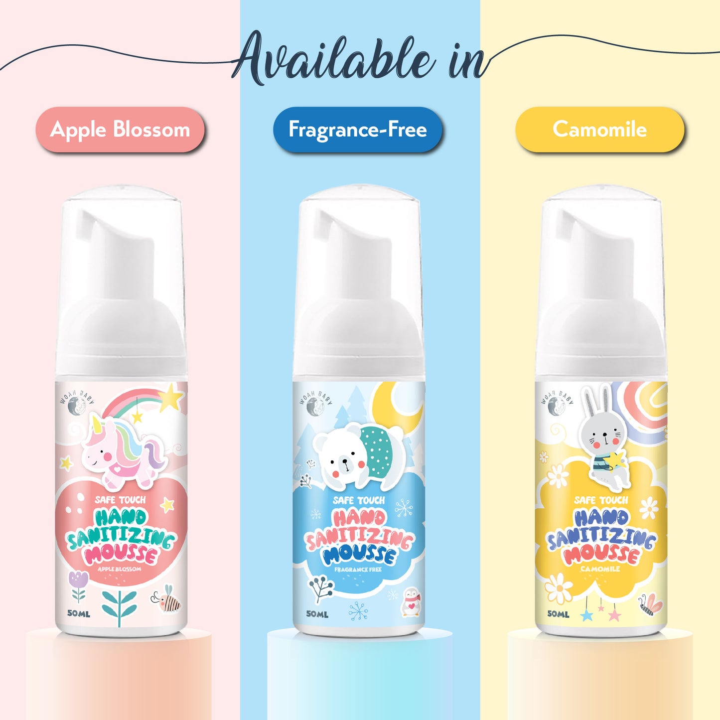 WOAH Baby Safe Touch Hand Sanitizing Mousse (50ML)