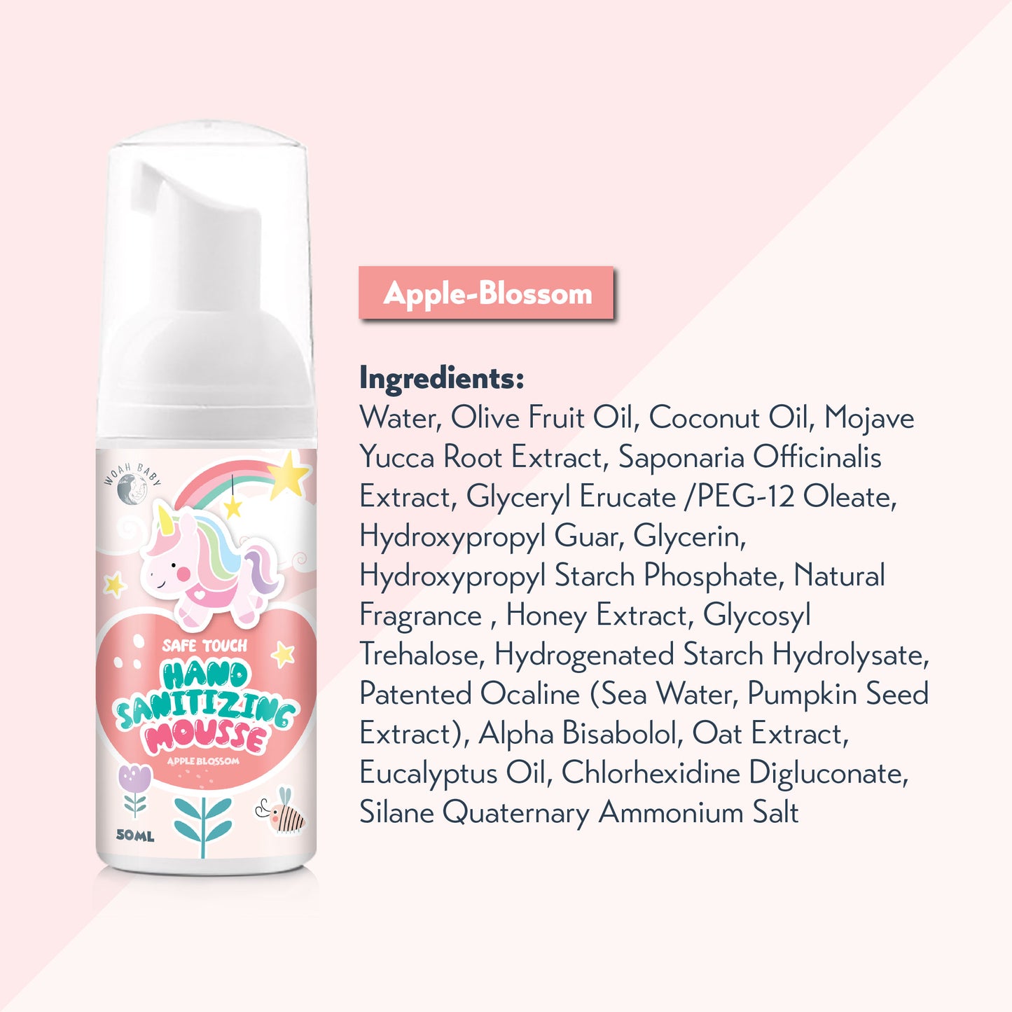 WOAH Baby Safe Touch Hand Sanitizing Mousse (50ML)