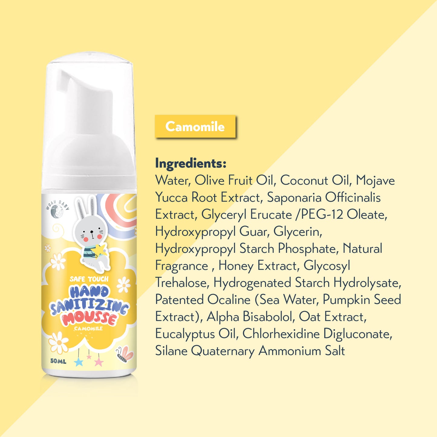 WOAH Baby Safe Touch Hand Sanitizing Mousse (50ML)
