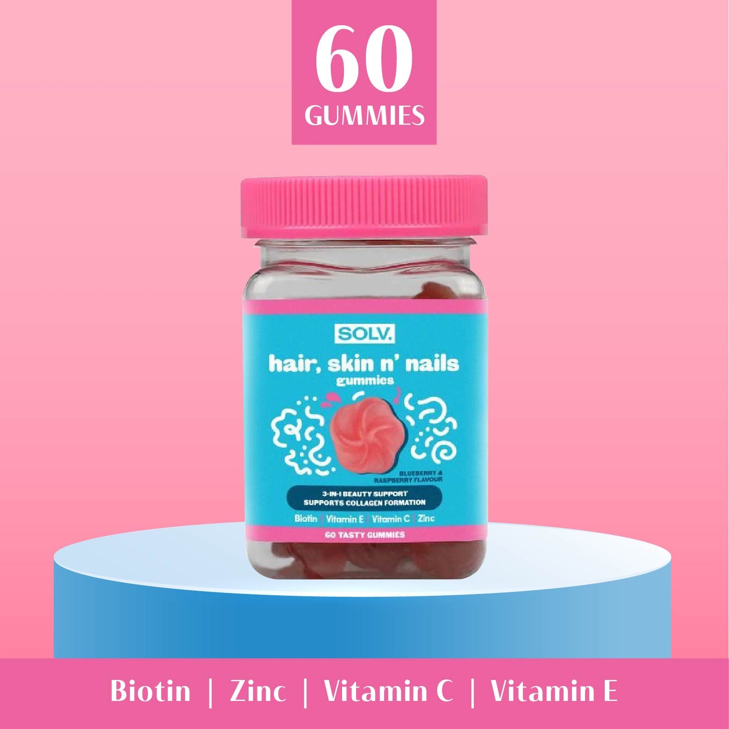 SOLV 3 In 1 Beauty Gummies (60 gummies)