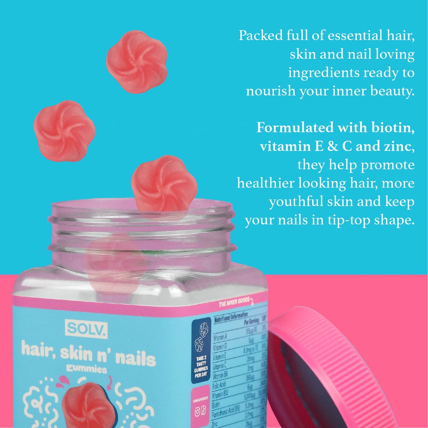 SOLV 3 In 1 Beauty Gummies (60 gummies)