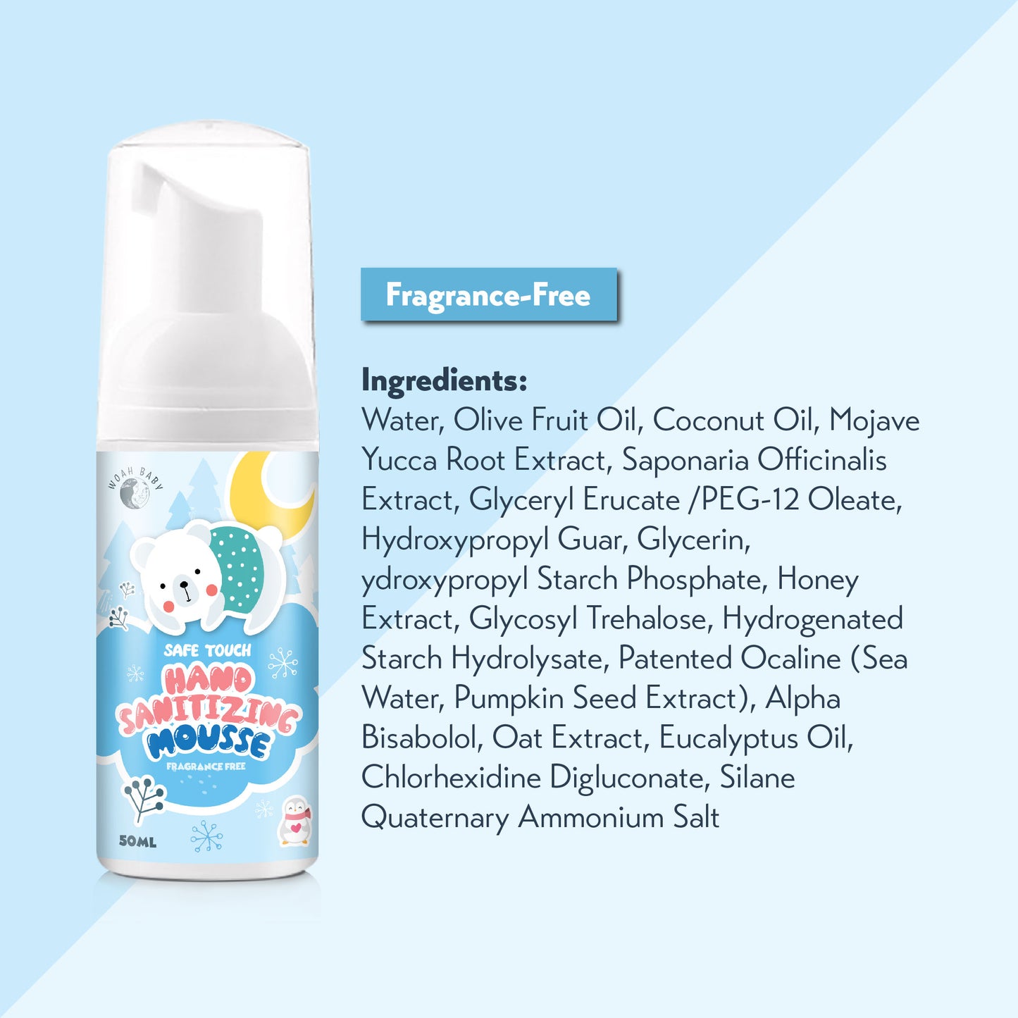 WOAH Baby Safe Touch Hand Sanitizing Mousse (50ML)